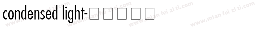 condensed light字体转换